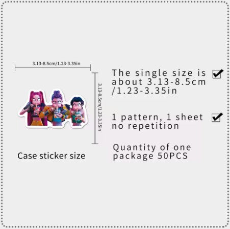 K-Pop Demon Hunters Sticker Pack (50pcs)